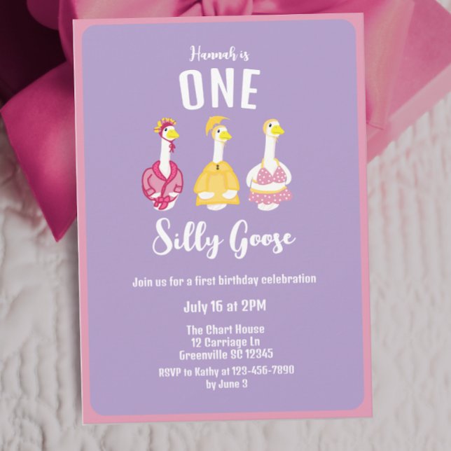Porch Goose First Birthday Invitation (Creator Uploaded)