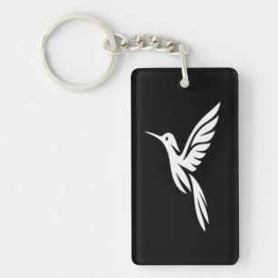 Porch Hummingbird Watcher Minimalist Bird T-Shirt Key Ring
