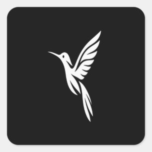 Porch Hummingbird Watcher Minimalist Bird T-Shirt Square Sticker