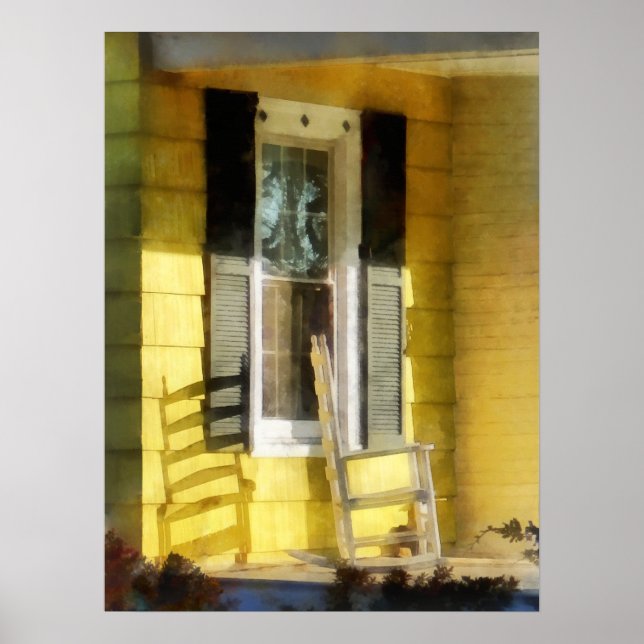 Porch - Long Afternoon Shadow of Rocking Chair Poster (Front)