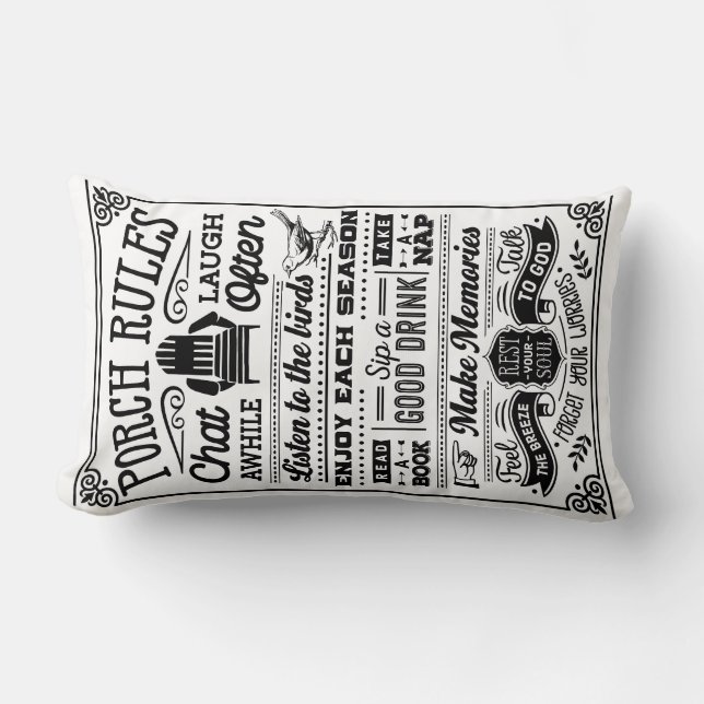 Porch Rules  Lumbar Cushion (Front)