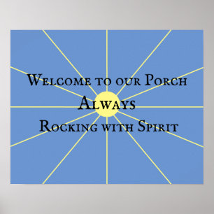 Porch Spirit Variation Blue Poster