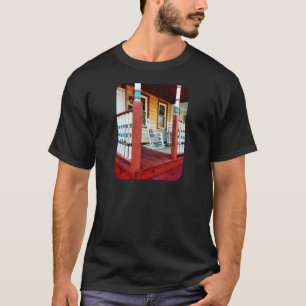 Porch With Red, White and Blue Railing T-Shirt