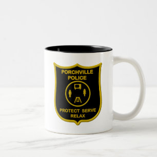 Porchville Police Two-Tone Coffee Mug