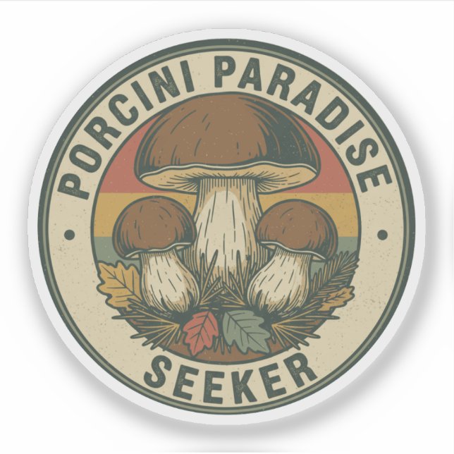 Porcini Paradise Seeker Mushroom Hunter (Front)