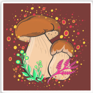 Porcini Vinyl Sticker