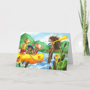 Porcupine at Summer Camp Greeting Card