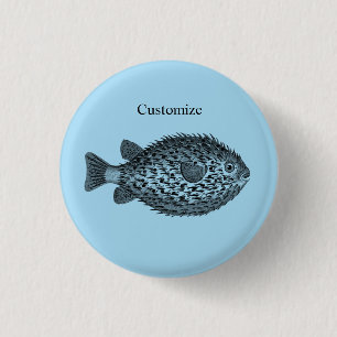 Porcupine blowfish Thunder_Cove 3 Cm Round Badge
