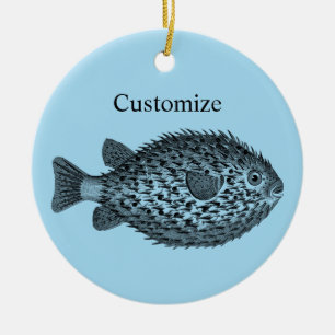 Porcupine blowfish Thunder_Cove Ceramic Tree Decoration