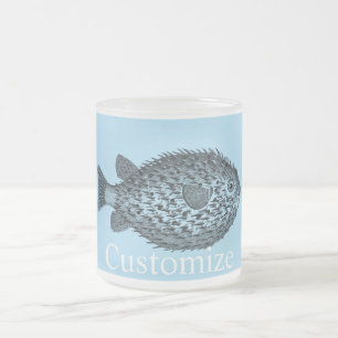 Porcupine blowfish Thunder_Cove Frosted Glass Coffee Mug