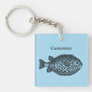 Porcupine blowfish Thunder_Cove Key Ring