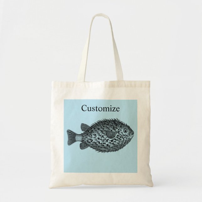 Porcupine blowfish  Thunder_Cove   Place Card Hold Tote Bag (Front)