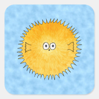 Porcupine Fish. Square Sticker