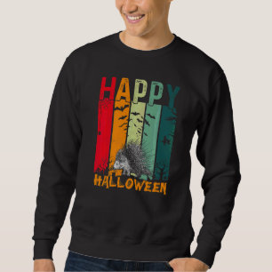 Porcupine  Girls Boys Retro Halloween Dinner Party Sweatshirt