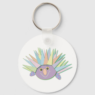 Porcupine: happy happy key ring