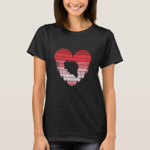 Porcupine Heart Love Valentines Day Vintage Retro  T-Shirt