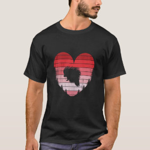 Porcupine Heart Love Valentines Day Vintage Retro  T-Shirt