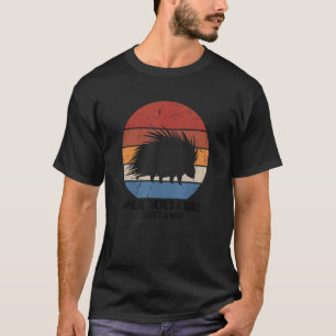 Porcupine Hugger Designs for Hedgehog Porcupine Fa T-Shirt