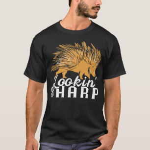 Porcupine Looking Quill Pig Rodent Nature Animal T-Shirt