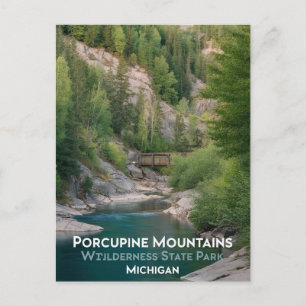 Porcupine Mountains State Park Michigan Travel Postcard
