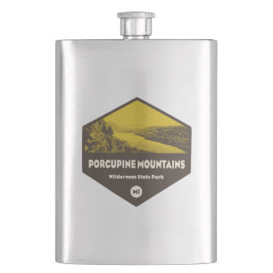 Porcupine Mountains Wilderness State Park Michigan Hip Flask