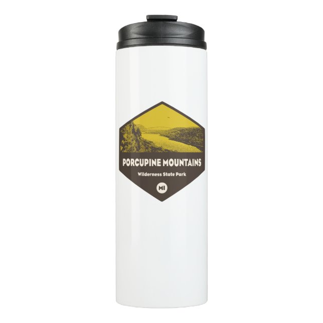 Porcupine Mountains Wilderness State Park Michigan Thermal Tumbler (Front)