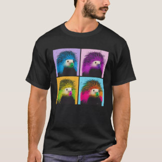 Porcupine Pop Illustration Colorful Animal Women T-Shirt