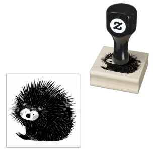 Porcupine Quill Animal Cute   Rubber Stamp