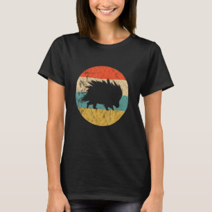 Porcupine Retro Vintage Quill Pig Spine Animal Rod T-Shirt