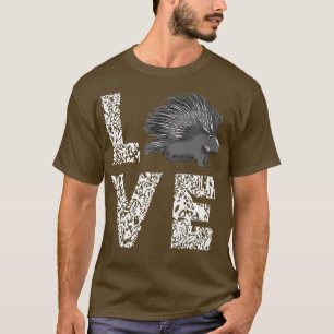Porcupine Rodent Leopard Love Spine Animal Quill P T-Shirt