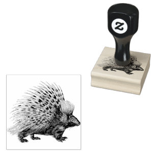 Porcupine   Rubber Stamp