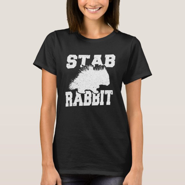 Porcupine Stab Rabbit T-Shirt (Front)