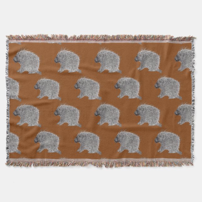 Porcupine Throw Blanket (Front)