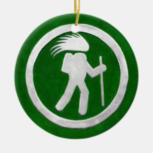 Porcupine Trail Marker Ceramic Tree Decoration