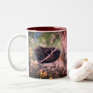 Porcupine Wildlife Nature Personalised Two-Tone Coffee Mug