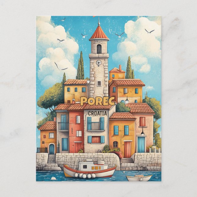 Porec Croatia Republic Travel Postcard (Front)