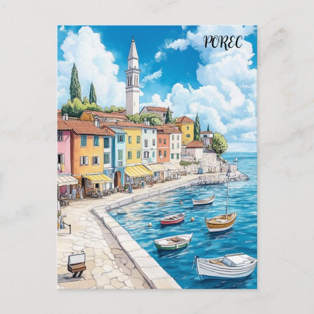 Porec Croatia Travel Postcard (Front)