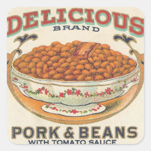 Pork and Beans Square Sticker
