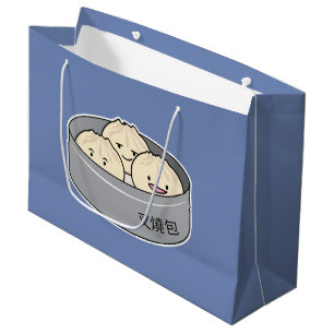 Pork Bun dim sum Chinese breakfast steamed bbq bun Large Gift Bag