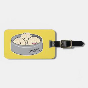 Pork Bun dim sum Chinese breakfast steamed bbq bun Luggage Tag