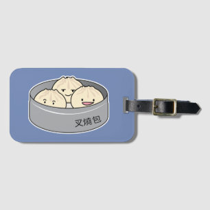 Pork Bun dim sum Chinese breakfast steamed bbq bun Luggage Tag