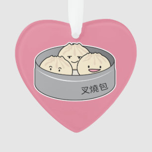 Pork Bun dim sum Chinese breakfast steamed bbq bun Ornament