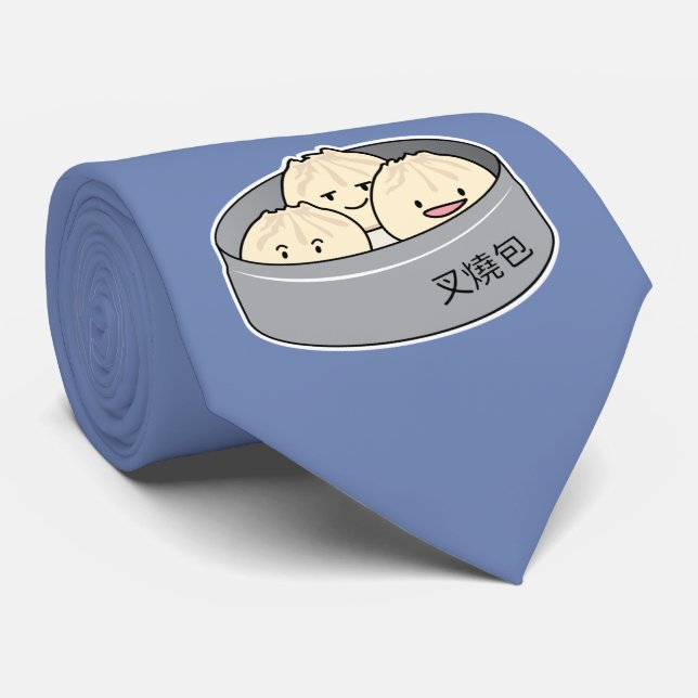 Pork Bun dim sum Chinese breakfast steamed bbq bun Tie (Rolled)