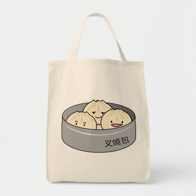 Pork Bun dim sum Chinese breakfast steamed bbq bun Tote Bag (Front)