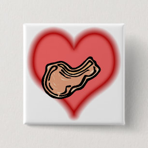 pork chop 15 cm square badge