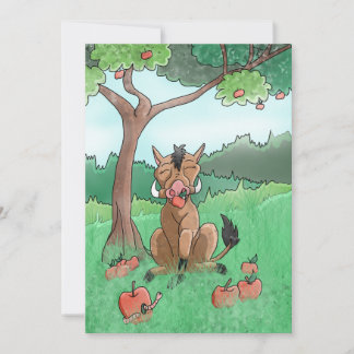 Pork Chop and her apples Thank You Card