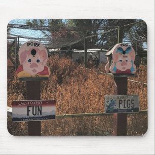 Pork Chop, Fun Pigs, Idaho Funny Signs Mouse Mat
