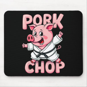 Pork Chop Funny Karate Pig Martial Mouse Mat