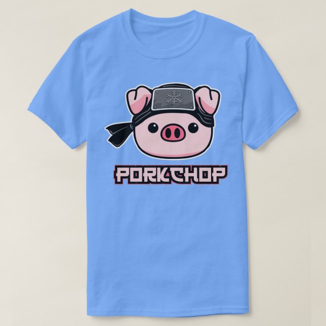 Pork Chop Karate Pig Lover  T-Shirt (Design Front)