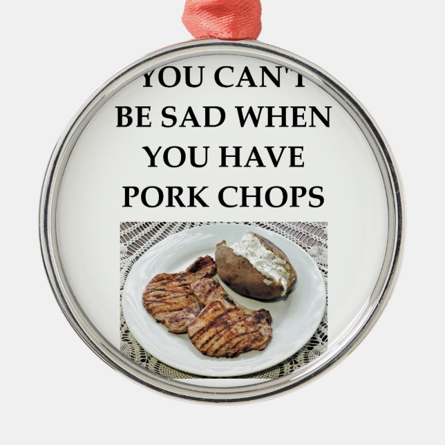 pork chops metal tree decoration (Front)